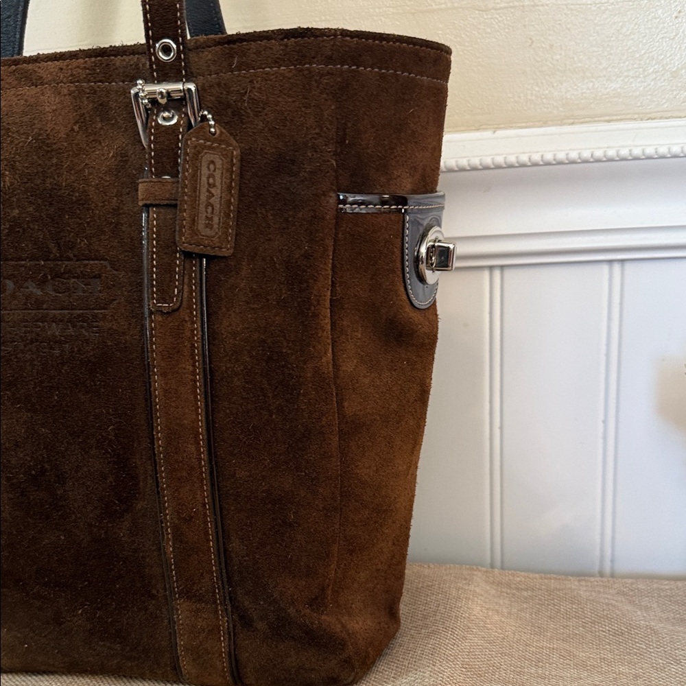 Coach vintage 2005 suede Hampton tote - Picture 4 of 14